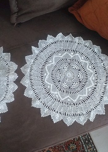 iğne oyası sehpa örtüsü - Görsel 4