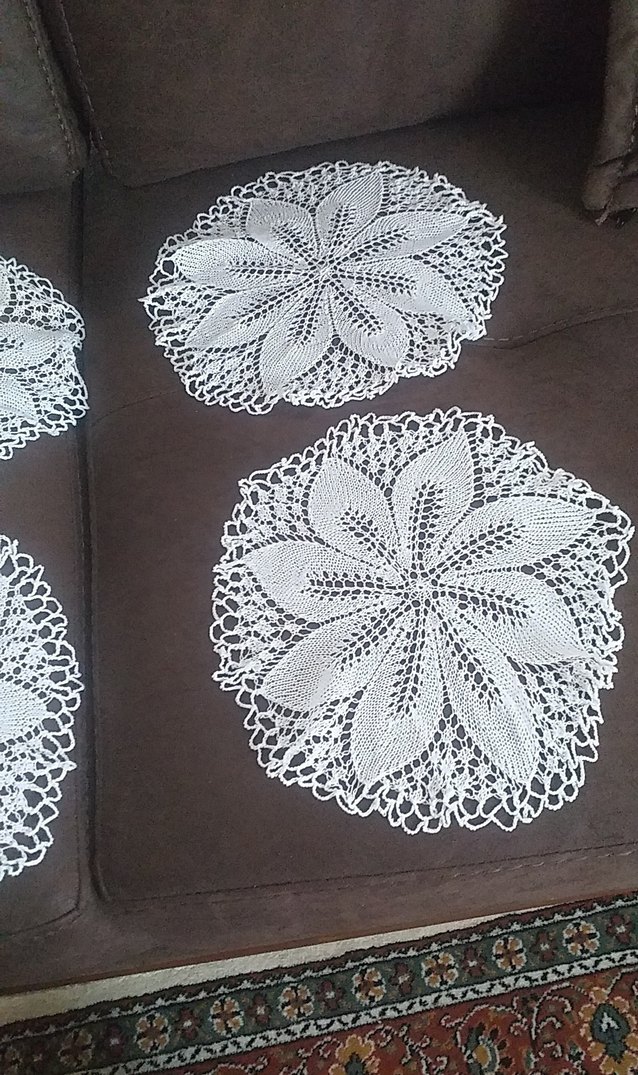 El Yapımı Beyaz Dantel Peçeteler - Görsel 3