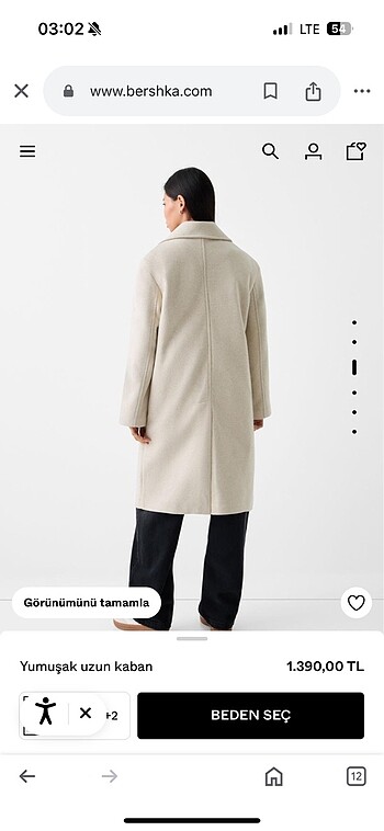 xs Beden bershka yumuşak kaban