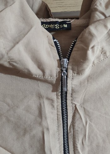 Bej Midi Ceket Fermuarlı - Görsel 2