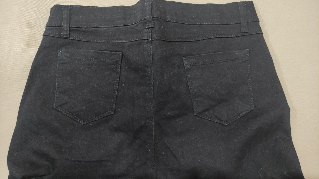 Kadın Siyah Dar Kesim Denim Pantolon - Görsel 3