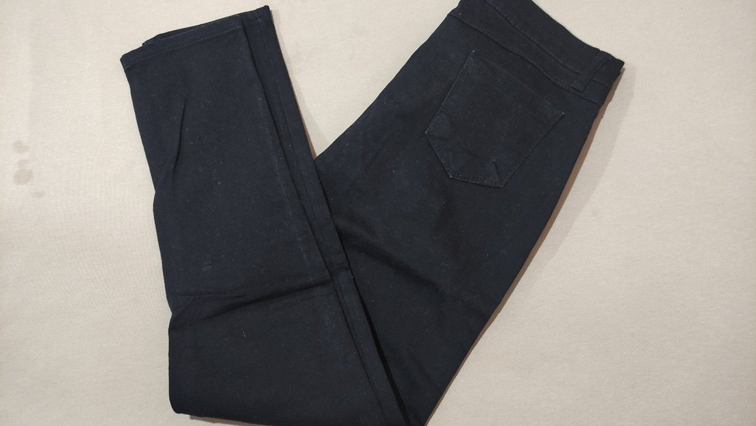 Kadın Siyah Dar Kesim Denim Pantolon - Görsel 2