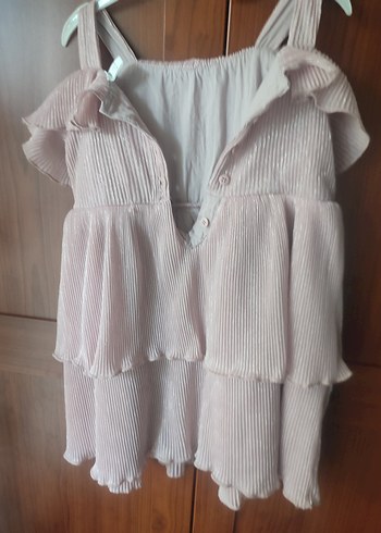 LC Waikiki Pembe Pilili Askılı Kız Elbise