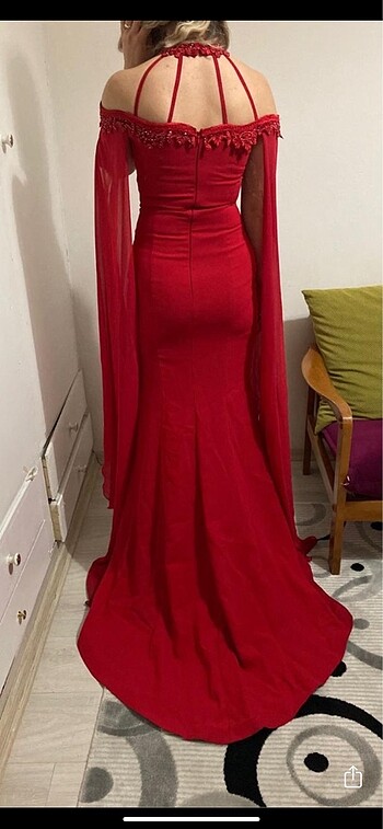Kırmızı kına elbisesi - Görsel 2
