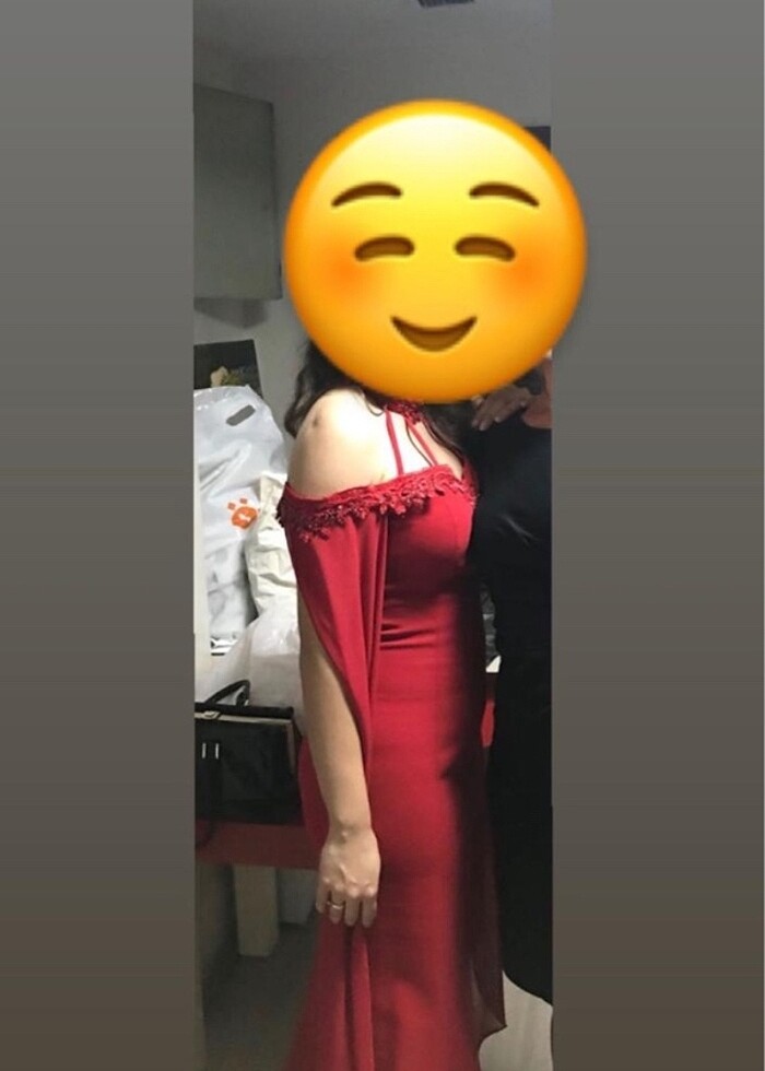 Kırmızı kına elbisesi - Görsel 4