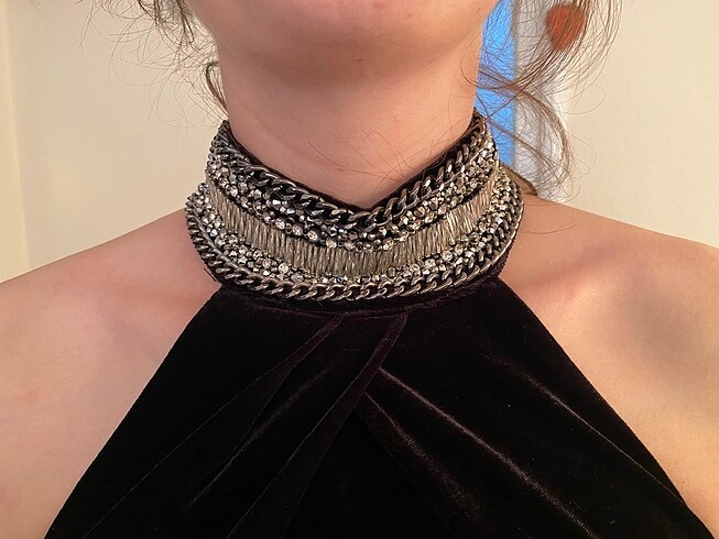 Kadife abiye elbise - Görsel 5