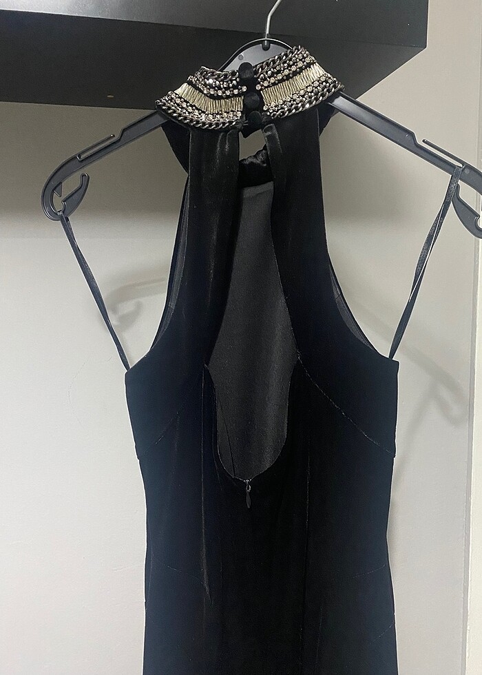 Kadife abiye elbise - Görsel 3