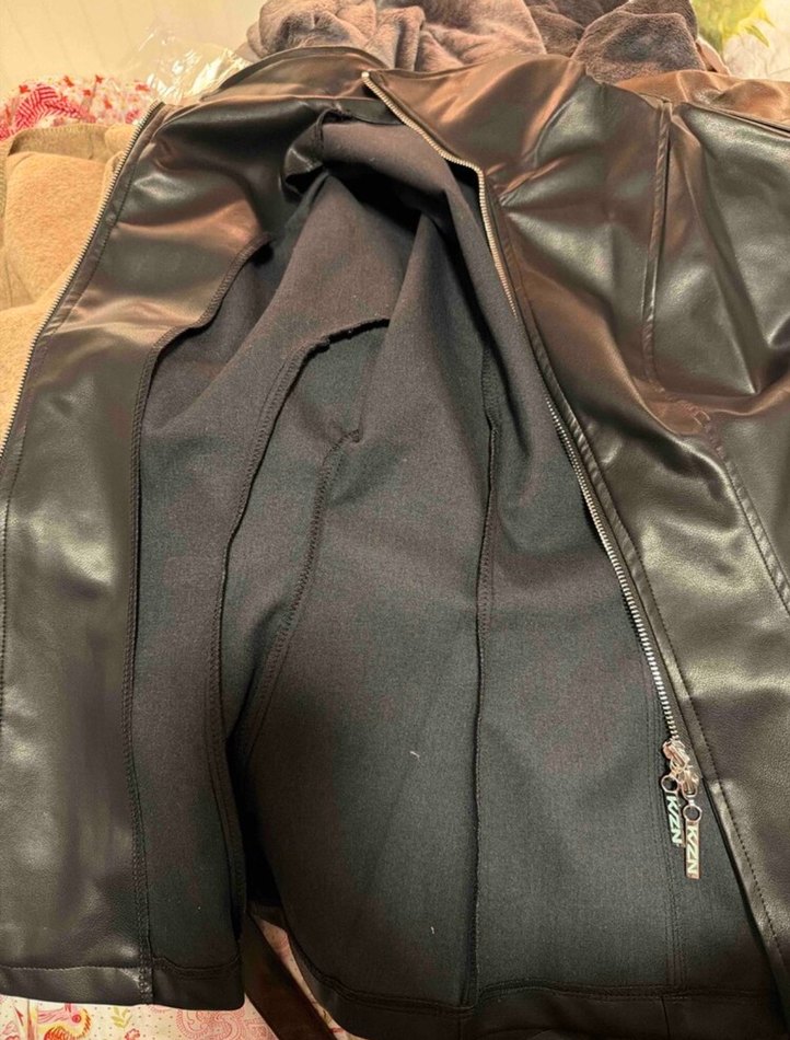 Siyah Belden Oturtmalı Deri Ceket - Görsel 5