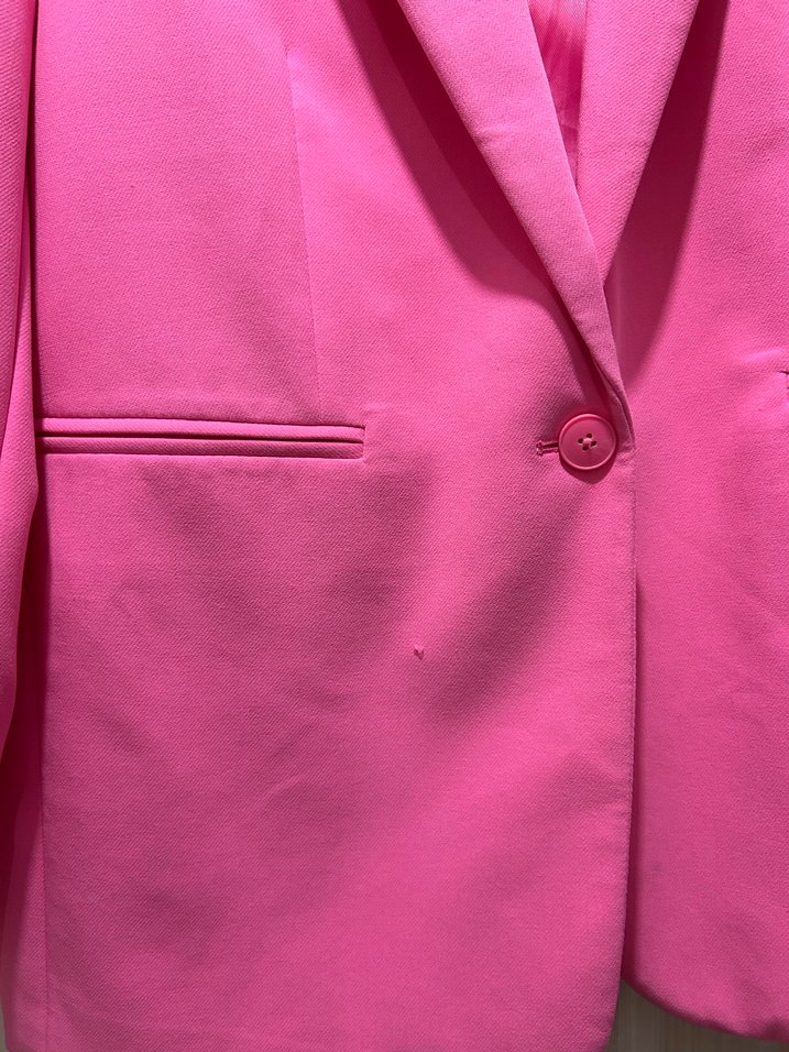 Pembe Düğmeli Kadın Blazer Ceket - Görsel 3