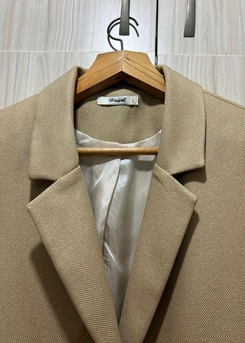 Bej Kadın Düğmeli Blazer Ceket - Görsel 6