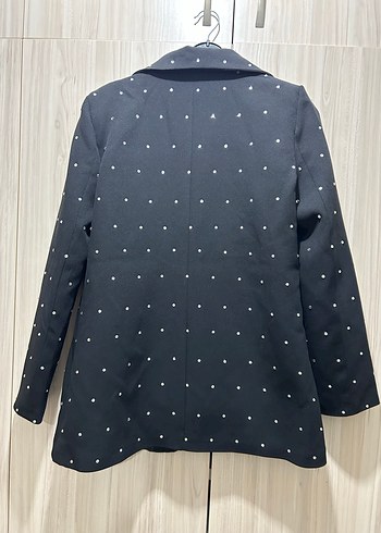 Siyah taşlı Kadın Blazer Ceket - Görsel 3