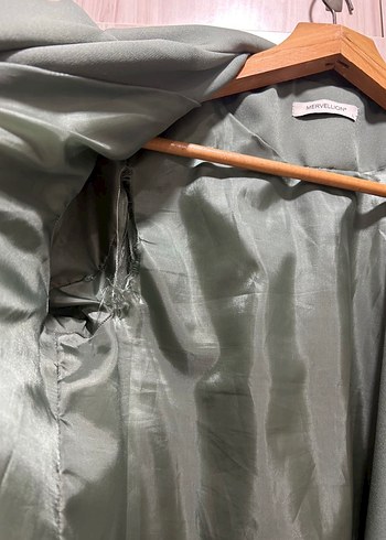 Bej Düğmeli Kadın Midi Blazer - Görsel 5