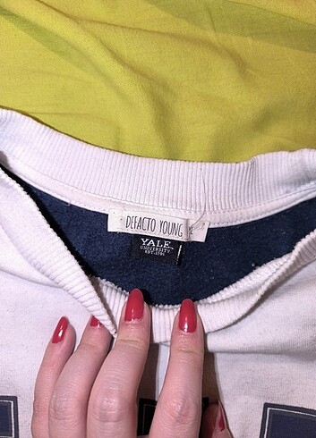 xl Beden lacivert Renk Crop Sweatshirt 