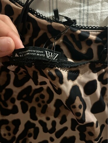 m Beden zara leoparlı üst