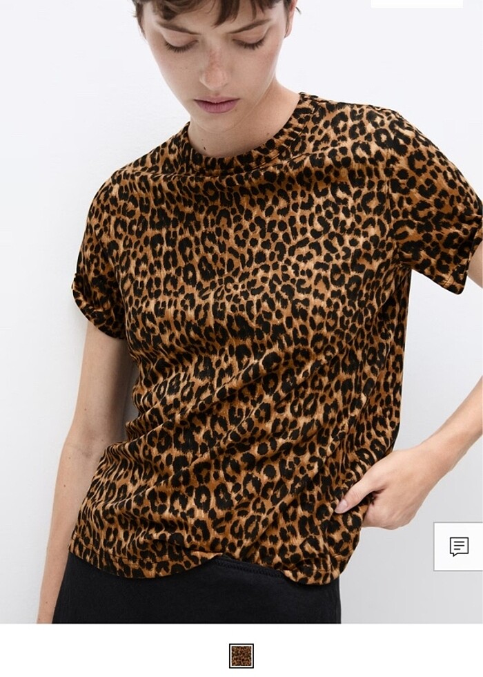 Mango leopar tshirt - Görsel 3