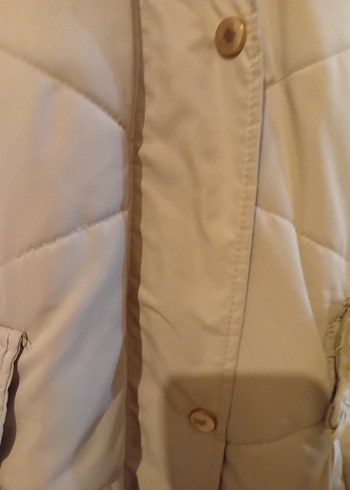 Kürklü Bej kız çocuk Kışlık Mont - Görsel 3