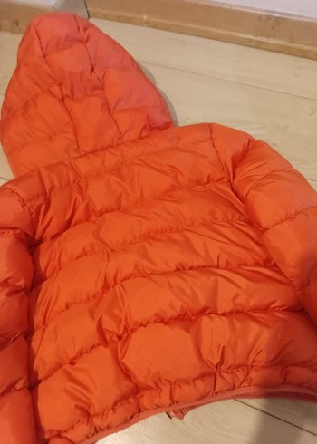 kız çocuk nar çiçegi Kapüşonlu Kışlık Mont - Görsel 3