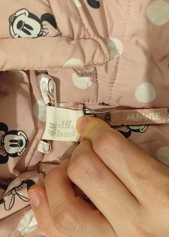 Kız Çocuk Pembe Baskılı Fermuarlı Yelek - Görsel 3