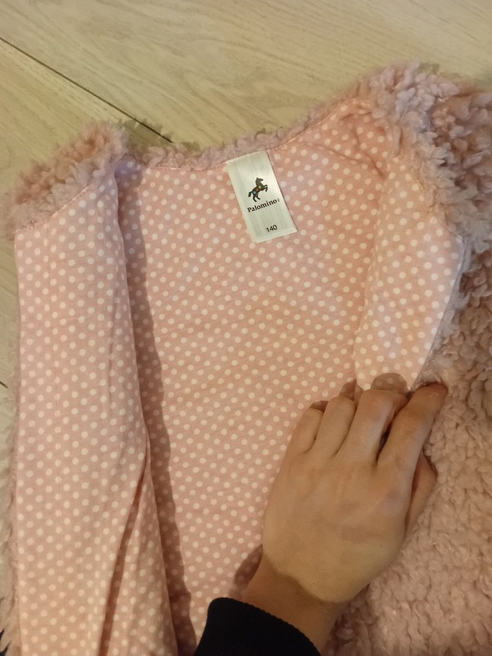 Kız Çocuk Pudra Peluş Yelek - Görsel 2