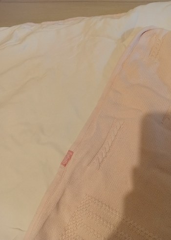 Pembe Nakışlı Pamuklu Bebek Battaniyesi - Görsel 3