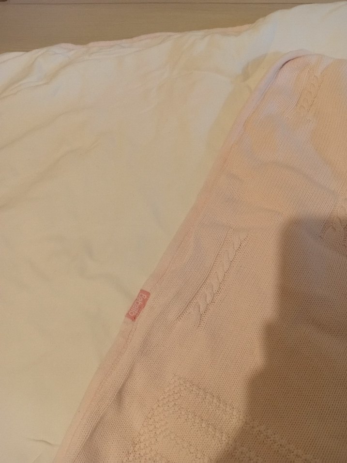 Pembe Nakışlı Pamuklu Bebek Battaniyesi - Görsel 3