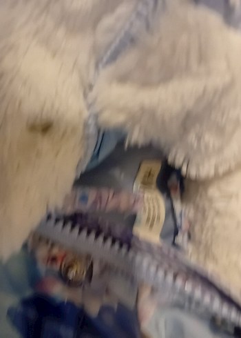 Mavi  elsa Kürklü Kız Çocuk Mont - Görsel 5