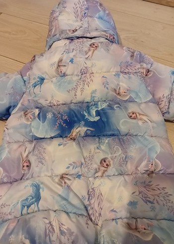 Mavi  elsa Kürklü Kız Çocuk Mont - Görsel 4