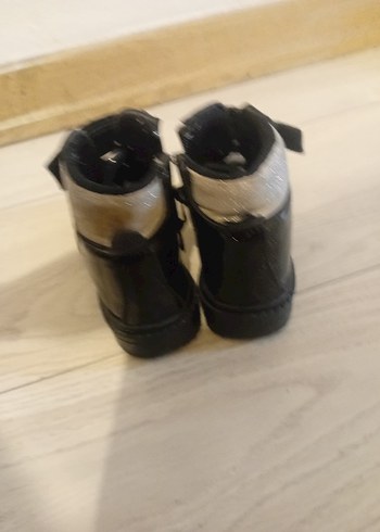 Kız Çocuk Siyah Goth Botlar - Görsel 4