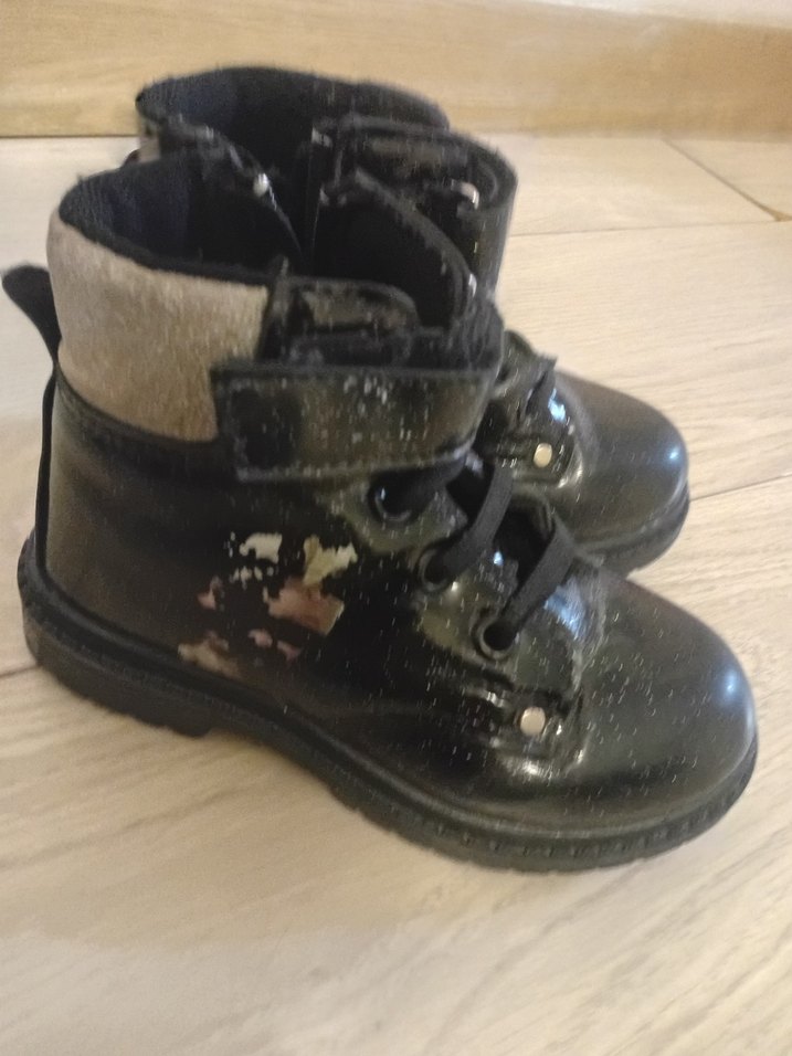 Kız Çocuk Siyah Goth Botlar - Görsel 5