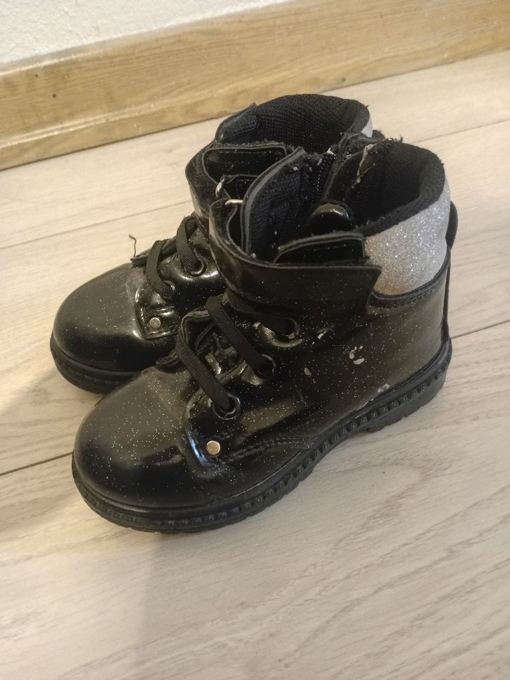 Kız Çocuk Siyah Goth Botlar - Görsel 3