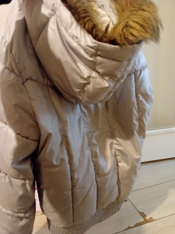 gri Kürklü Kadın Kışlık Mont - Görsel 2