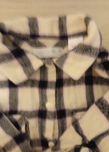 Düğmeli Ekoseli Kız çocuk  Kollu Gömlek - Görsel 4