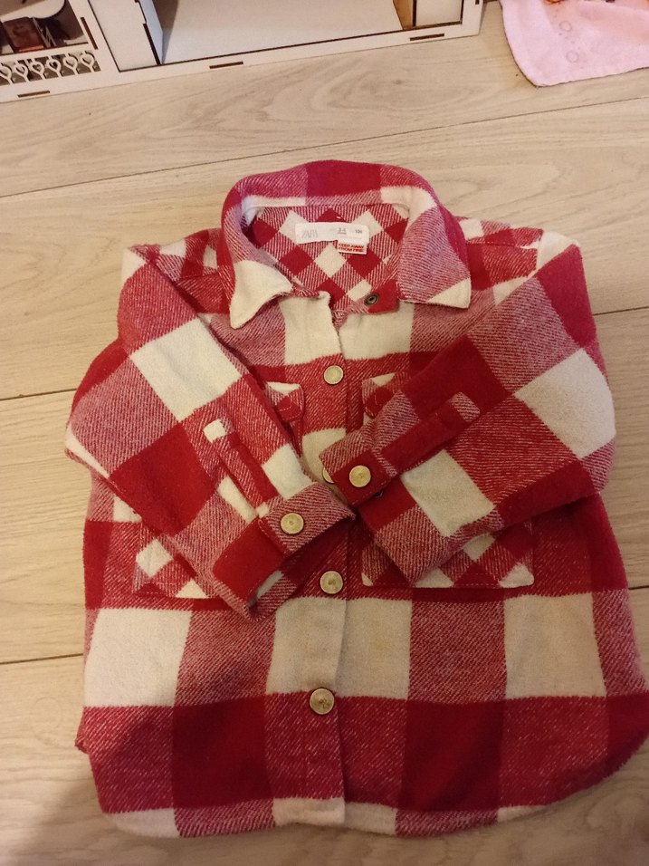 Kız Çocuk pembe Kareli Düğmeli Gömlek - Görsel 2