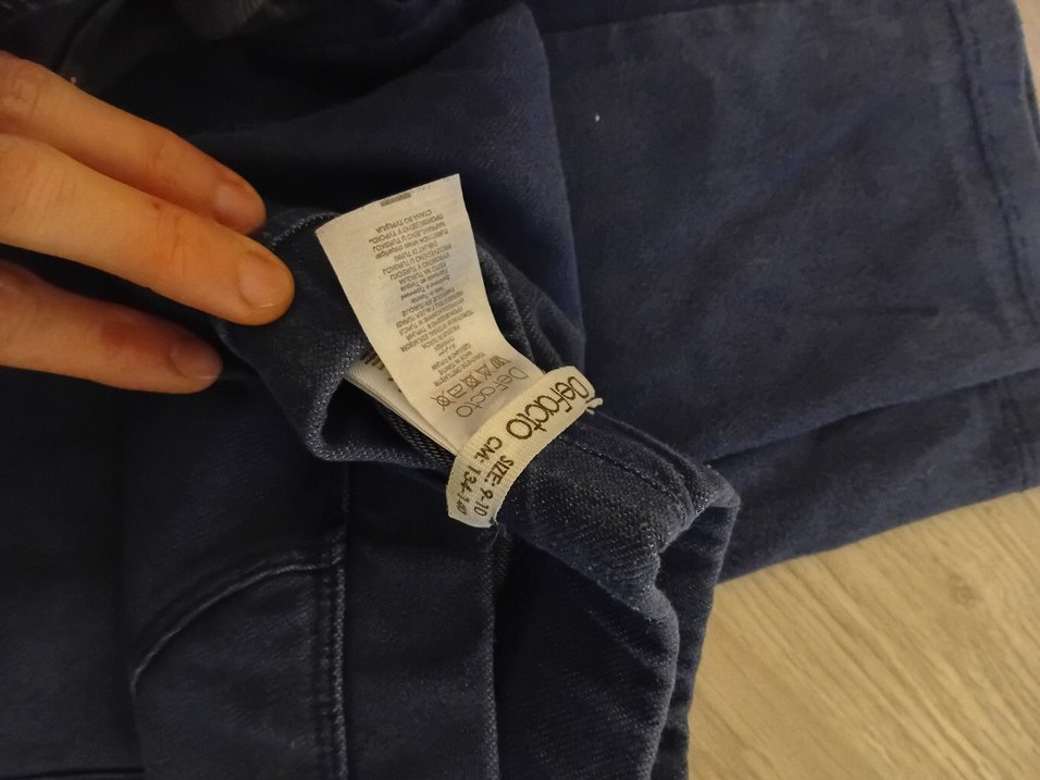 Kız Çocuk Gri Elastik Bel Kot Pantolon - Görsel 3