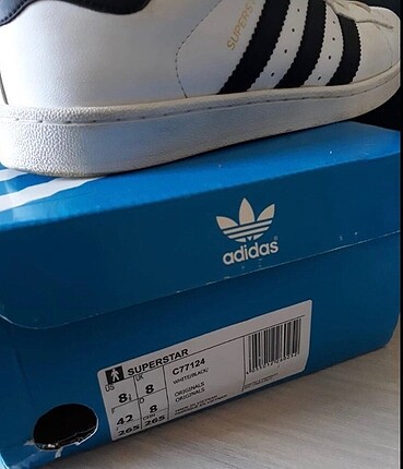 42 Beden beyaz Renk Adidas Superstar 42