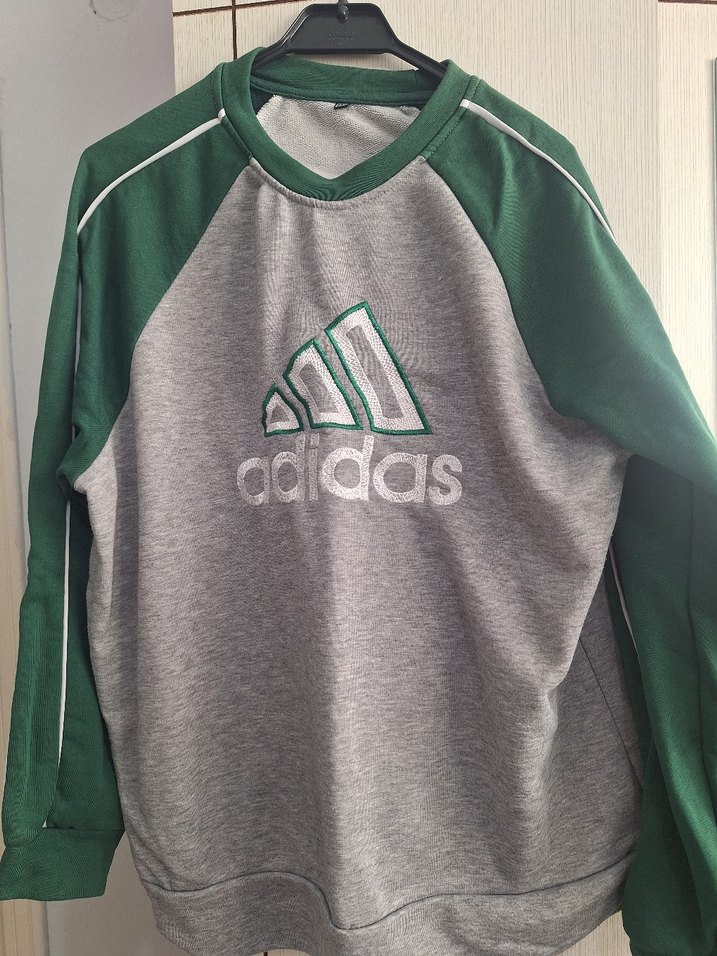 Gri Adidas Baskılı Sweatshirt - Görsel 3