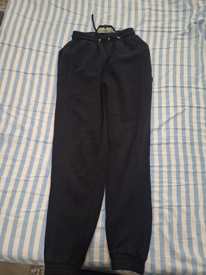 Siyah Rahat Kesim Kadın Eşofman Altı - Görsel 2