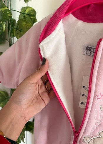 Pembe Fermuarlı Bebek Kız Tulumu