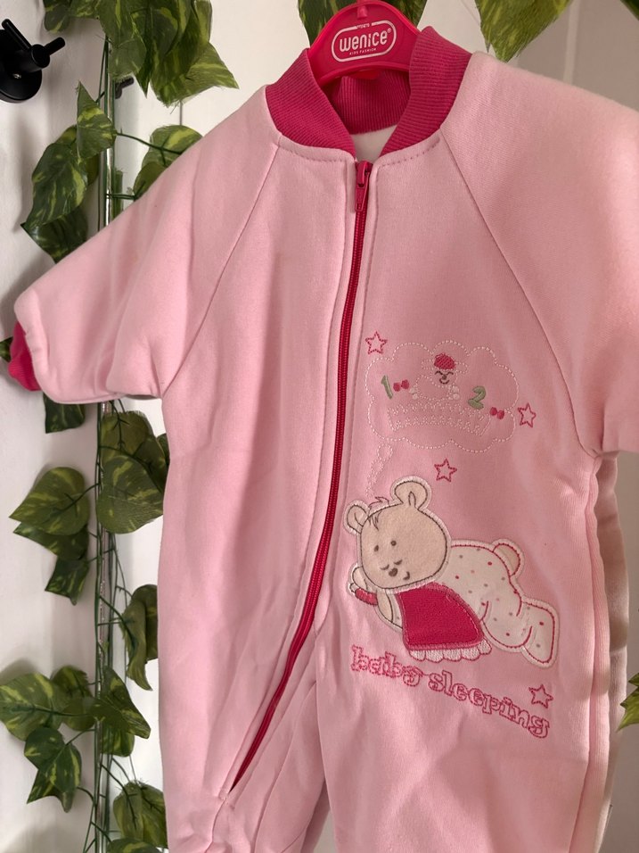 Pembe Fermuarlı Bebek Kız Tulumu - Görsel 2