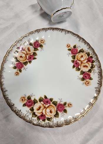 Alman Bavaria Antika Trio Çiçek Desenli İnce Porselen Fincan Tkm - Görsel 3