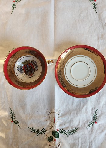 Altın Renkli Parlak Lüneburg Finacan ve Tabak Seti - Görsel 3