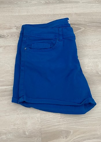 Lacivert Denim Mini Şort