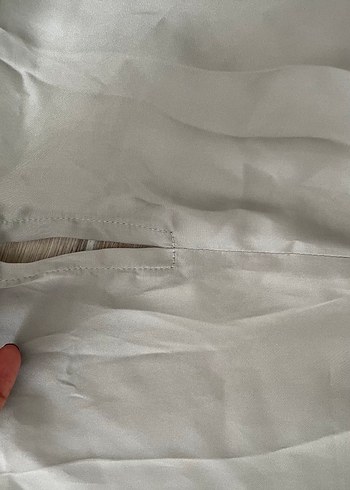 nakd gri saten elbise - Görsel 6