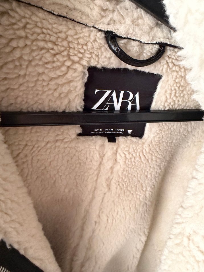 Kürklü Siyah Deri Kadın Ceket - Görsel 5