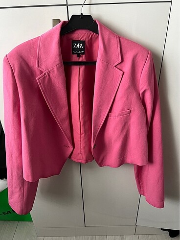 l Beden pembe Renk Zara crop ceket