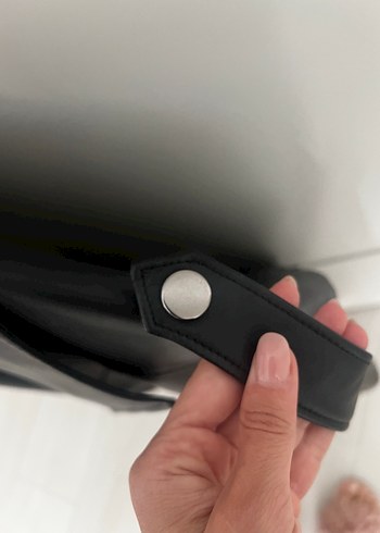 Siyah Deri Kemerli Midi Ceket - Görsel 4