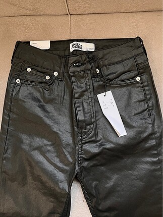 Siyah Deri Pantalon