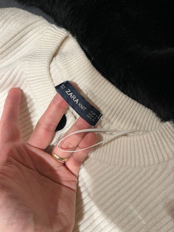 Zara beyaz crop hırka - Görsel 4