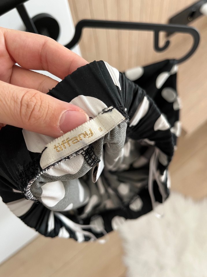 Puantiyeli saten pijama - Görsel 2