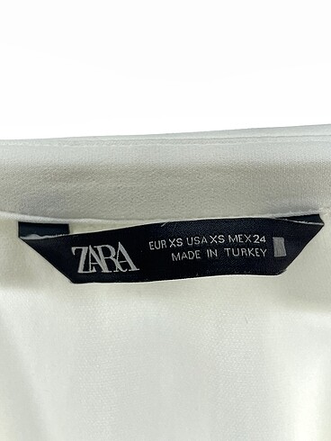 xs Beden beyaz Renk Zara Kısa Elbise %70 İndirimli.